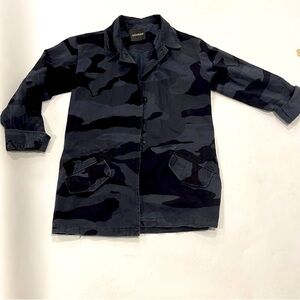 Monrow Camouflage Utility Jacket - Black and Gray